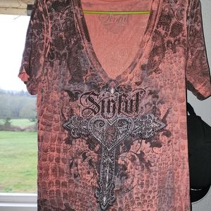 Sinful v-neck tee